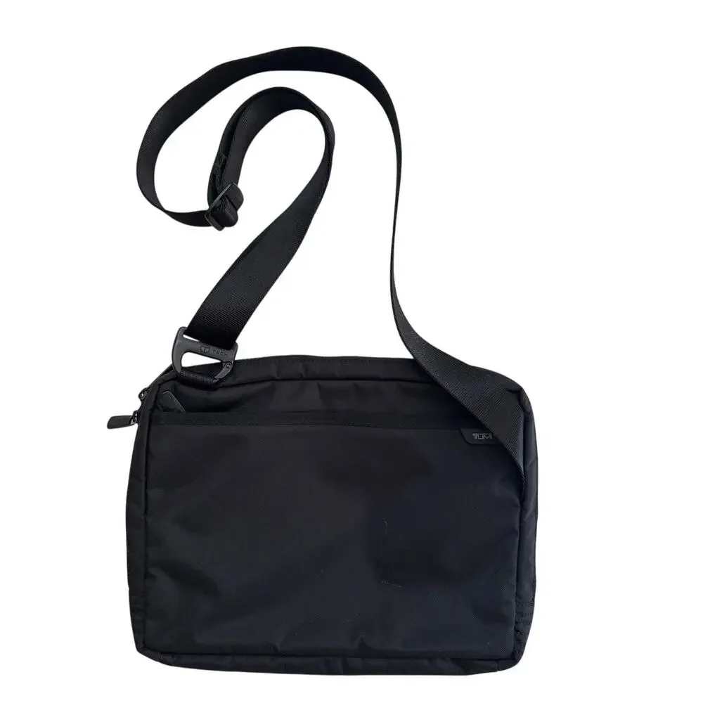 T-Tech by Tumi Crossbody Computer Bag in Black and Navy Blue Professional Work